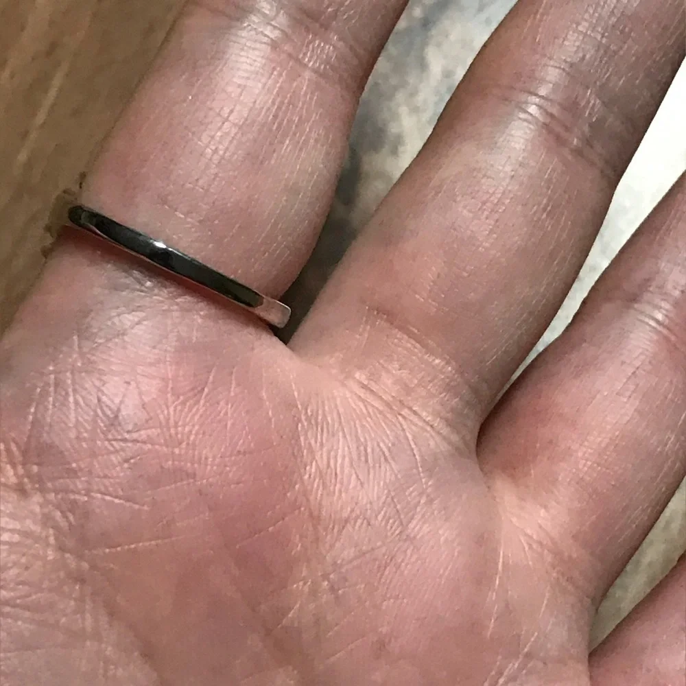 Huge Dark blue silver cocktail ring
